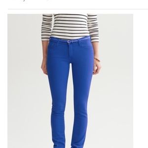 BANANA REPUBLIC COBALT BLUE SKINNY JEANS